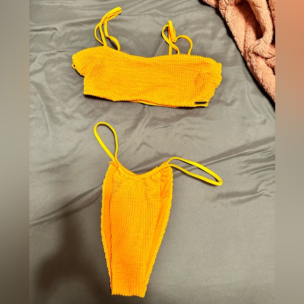 Kendall and Kylie bikini orange